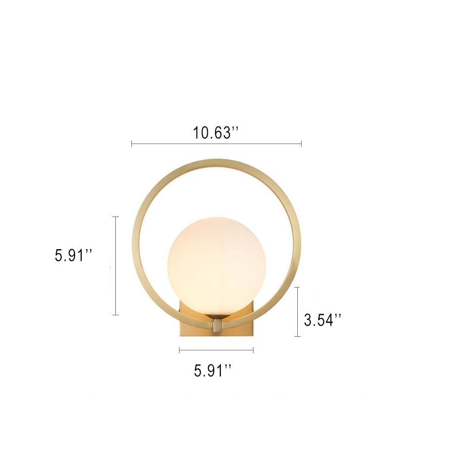 GlowSphere - Modern wall lamp with round glass globe and 1 light point