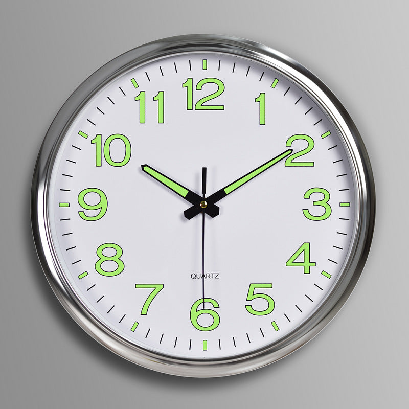 LightSilence - Silent Classroom Wall Clock with LED Lighting 12 inch