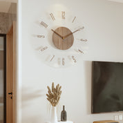 TimeWood - Nordic Stylish Solid Wood Wall Clock 14 Inch