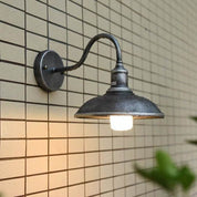 EisenGlow - Retro outdoor wall lamp with 1 iron light dome