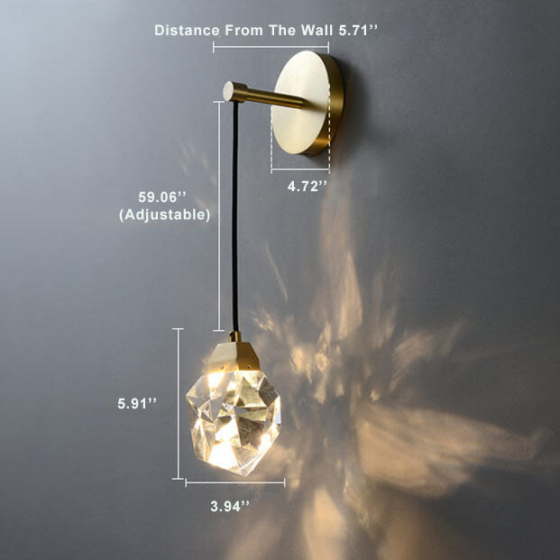 LuxorLicht - Modern wall lamp with crystals and LED lighting