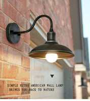 EisenGlow - Retro outdoor wall lamp with 1 iron light dome