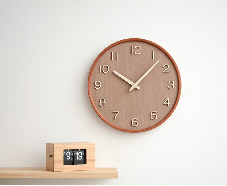 GlowWood - Stylish Wooden Wall Clock for Home