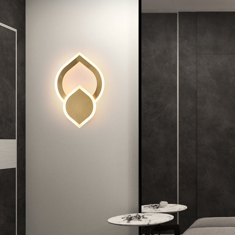 ColorLicht - Modern LED wall lamp in leaf shape with 3 interchangeable colours