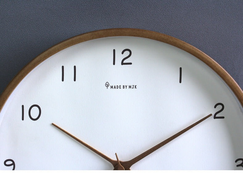 Simple Analogue Solid Wood Wall Clock for Home - Timeless and Elegant!
