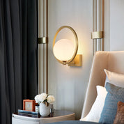 GlowSphere - Modern wall lamp with round glass globe and 1 light point