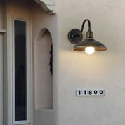 EisenGlow - Retro outdoor wall lamp with 1 iron light dome
