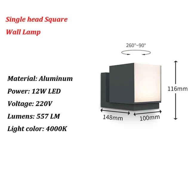 GlowGuard - Modern LED Wall Lamp for Outdoors