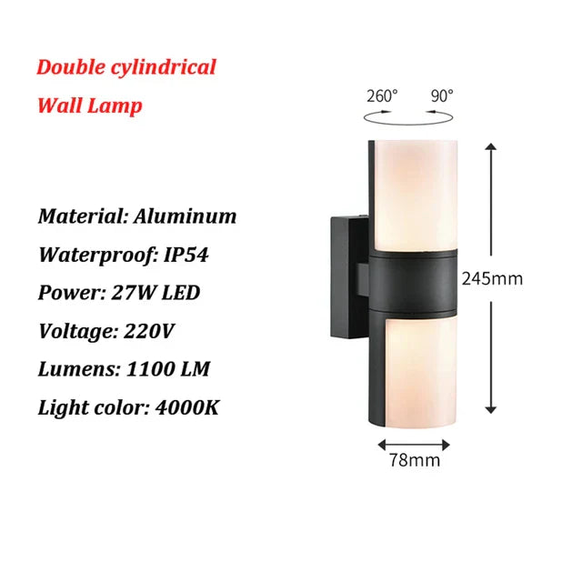 GlowGuard - Modern LED Wall Lamp for Outdoors