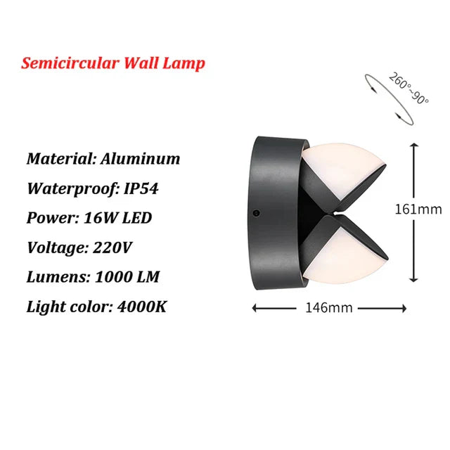 GlowGuard - Modern LED Wall Lamp for Outdoors