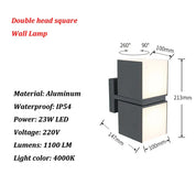 GlowGuard - Modern LED Wall Lamp for Outdoors