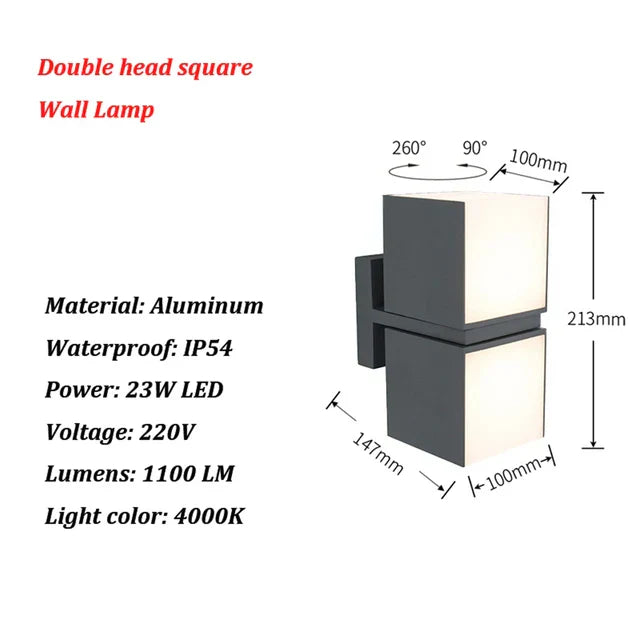 GlowGuard - Modern LED Wall Lamp for Outdoors