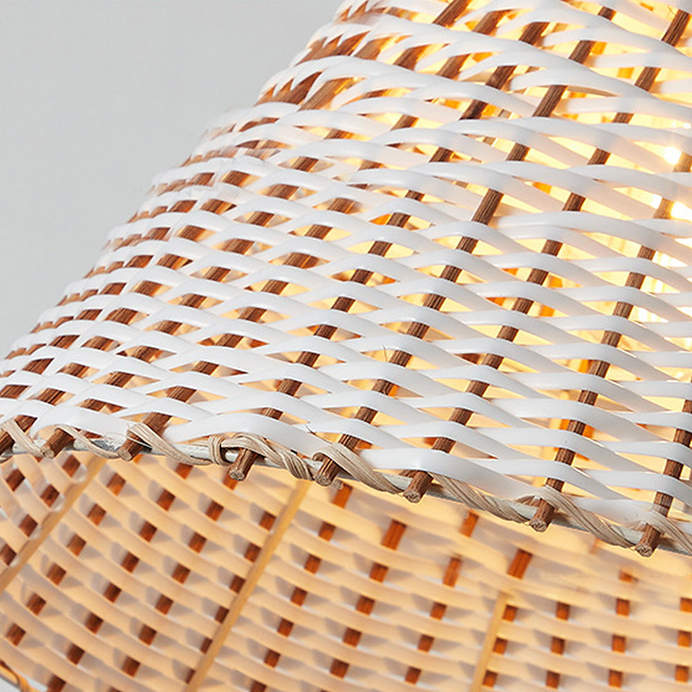 Boho Pendant Light Made of Handwoven Rattan