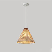 Boho Pendant Light Made of Handwoven Rattan