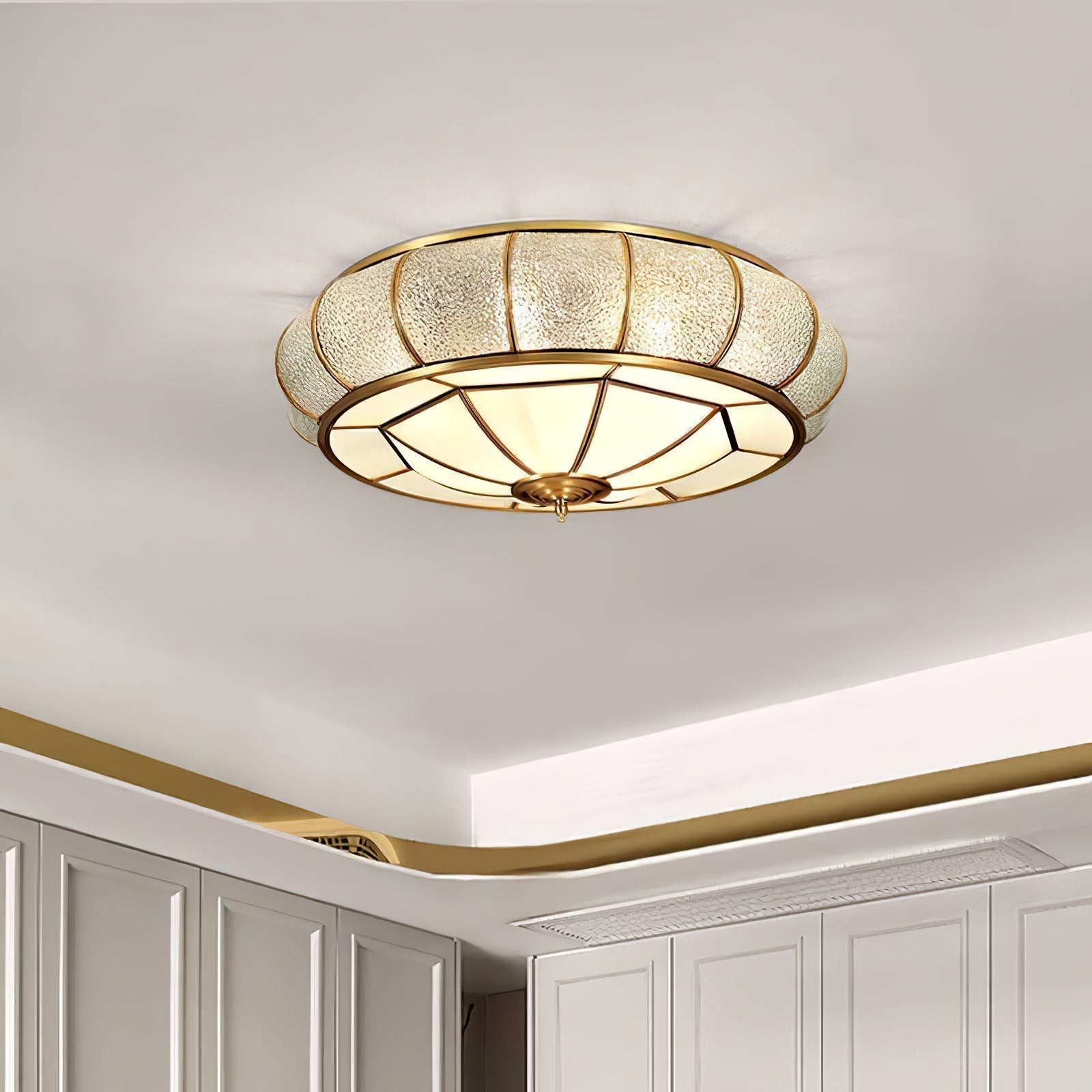 Textured Glass - Elegant Round Lighting