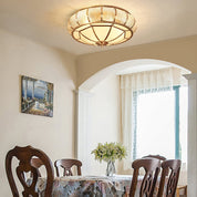 Textured Glass - Elegant Round Lighting