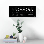 GlamourGlow - Modern LED Wall Clock Made of Plastic and Mirror Glass