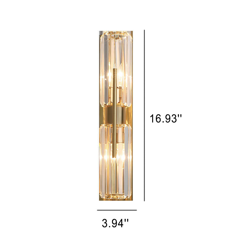 Luxury Crystal Wall Lamp with 2 Light Elements