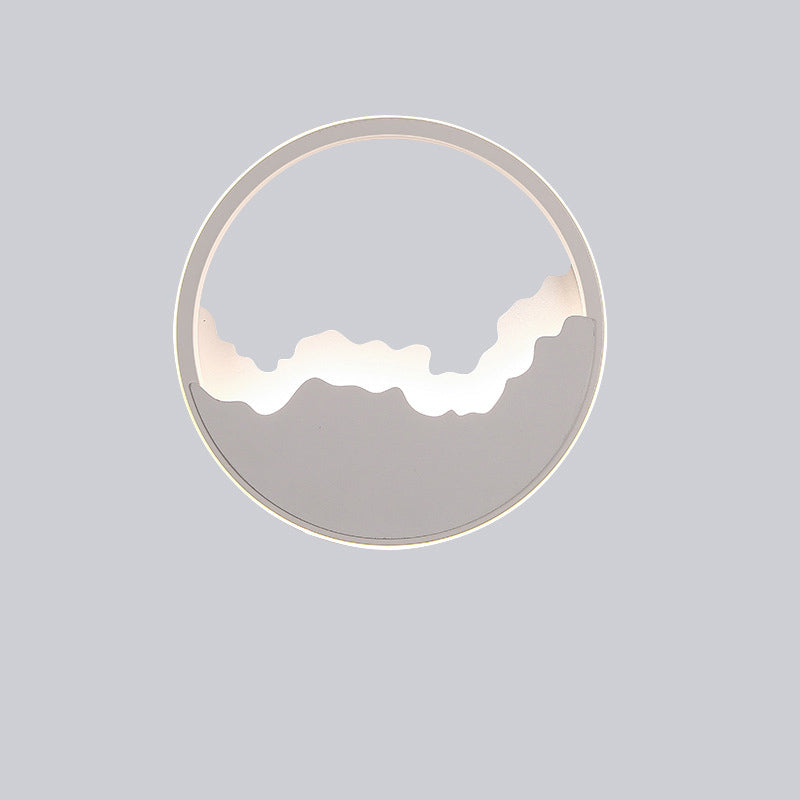 WaveGlow - Modern Oval LED Wall Lamp in Iron with Refined Wave