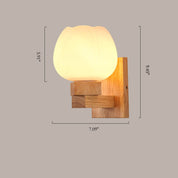 ScandiLicht - Modern Glass and Wood Wall Lamp