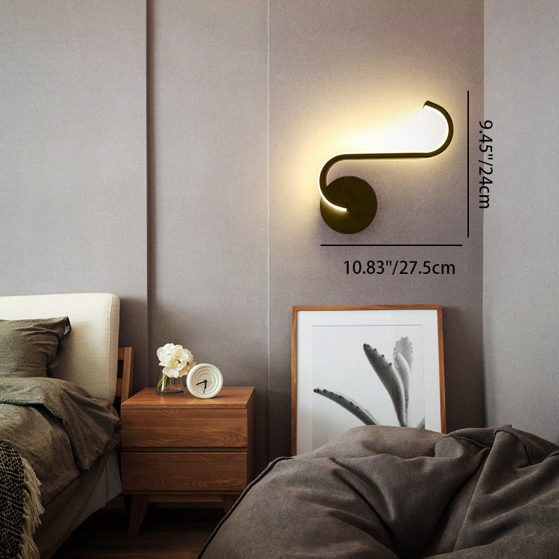 LumiLine - Modern Aluminium LED Wall Lamp with Minimalist Curves