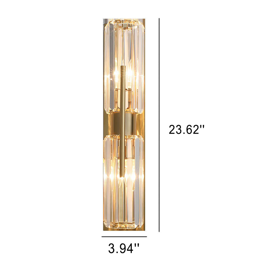 Luxury Crystal Wall Lamp with 2 Light Elements