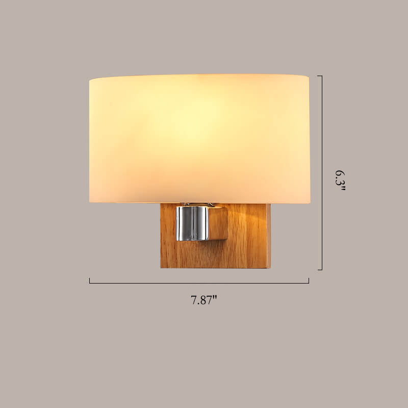 ScandiLicht - Modern Glass and Wood Wall Lamp