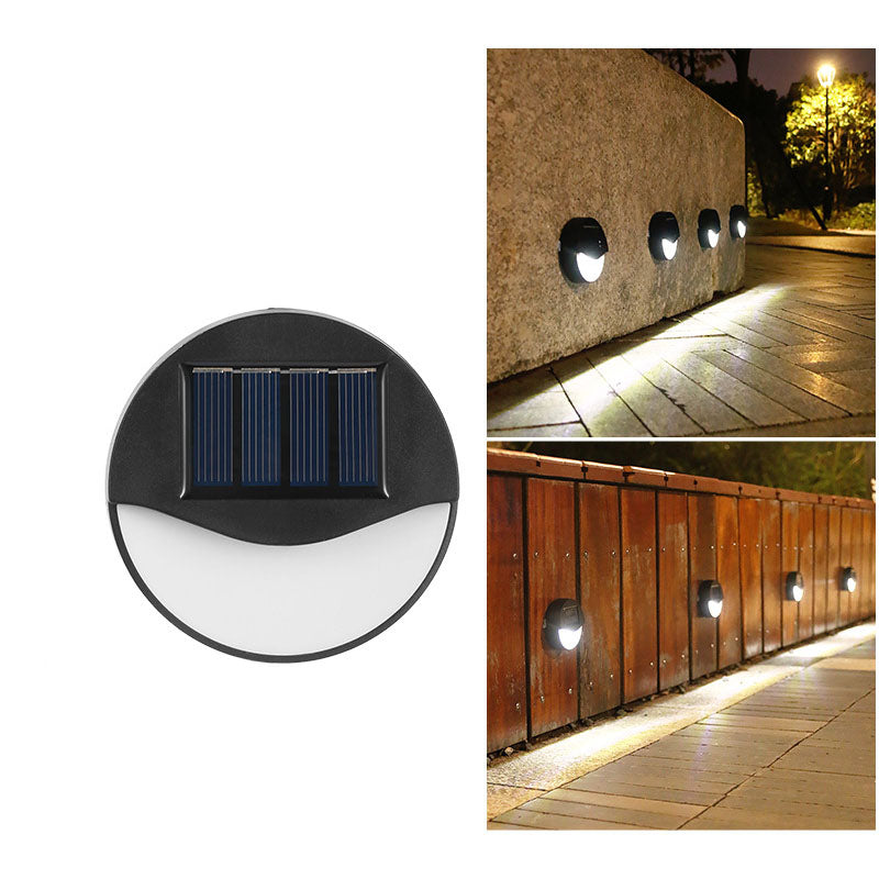 Round Square Waterproof Solar Patio Step Lighting for Outdoors
