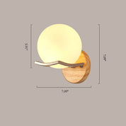 ScandiLicht - Modern Glass and Wood Wall Lamp