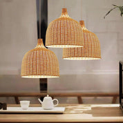 Rattan and Bamboo Pendant Light for the Kitchen