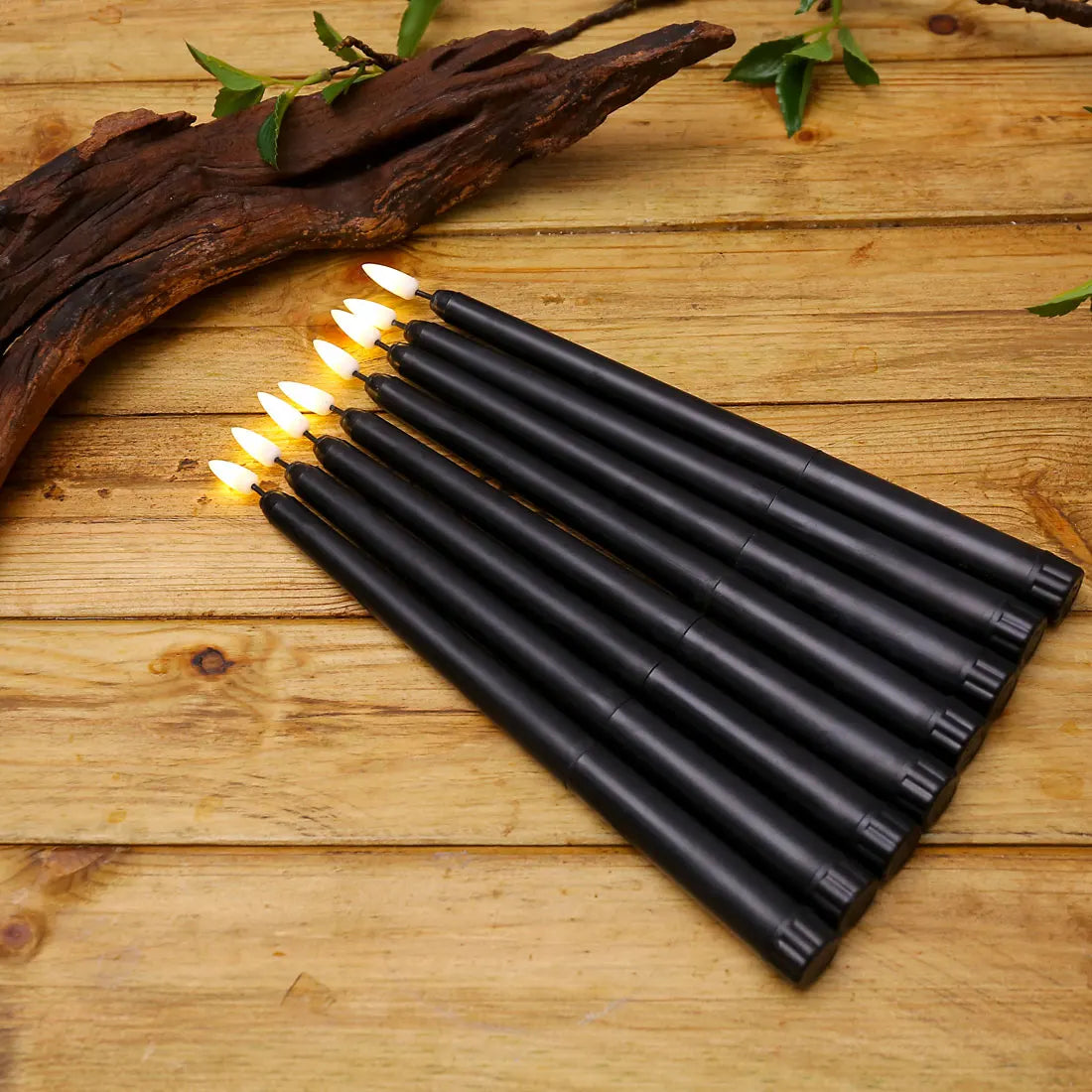Nightfall - Black LED Candles with Remote Control for Halloween