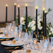 Shadowglow - Black LED Taper Candles for Halloween and Weddings