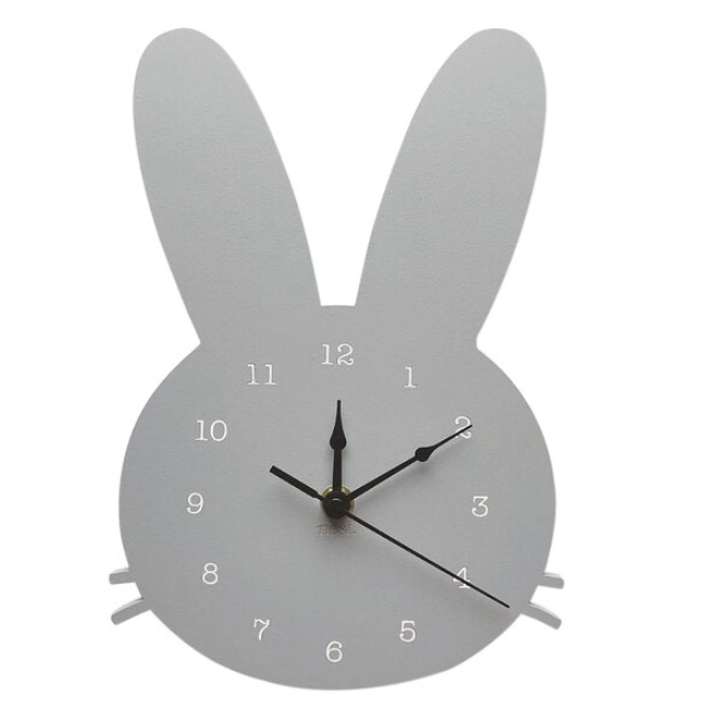 GlowBunny - Cute Norwegian Rabbit Wall Clock