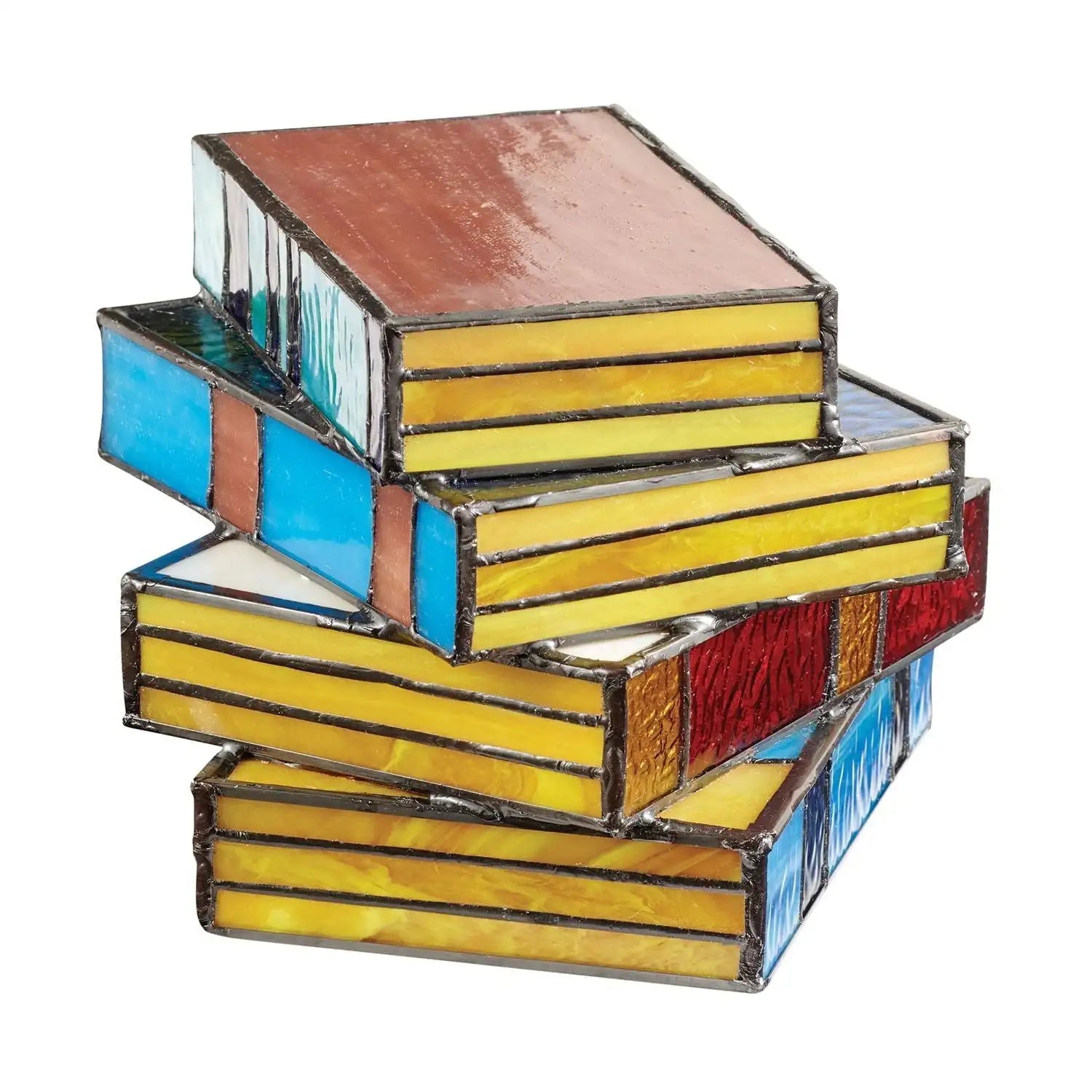 GlassNovel - Coloured Glass Book Lamp
