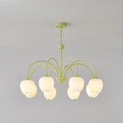 Tulip – Elegant Matcha Chandelier