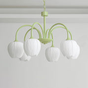 Tulip – Elegant Matcha Chandelier