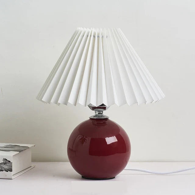 Antique Pleated - Vintage Table Lamp with Pleats