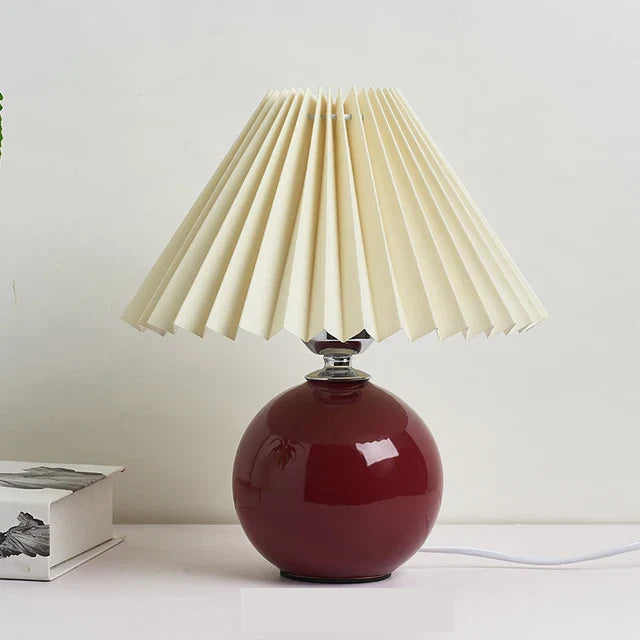 Antique Pleated - Vintage Table Lamp with Pleats