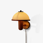 Wooden Mushroom Wall Lamp - Unique Lighting for a Natural Touch