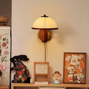 Wooden Mushroom Wall Lamp - Unique Lighting for a Natural Touch