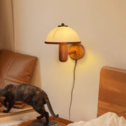 Wooden Mushroom Wall Lamp - Unique Lighting for a Natural Touch