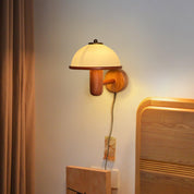 Wooden Mushroom Wall Lamp - Unique Lighting for a Natural Touch
