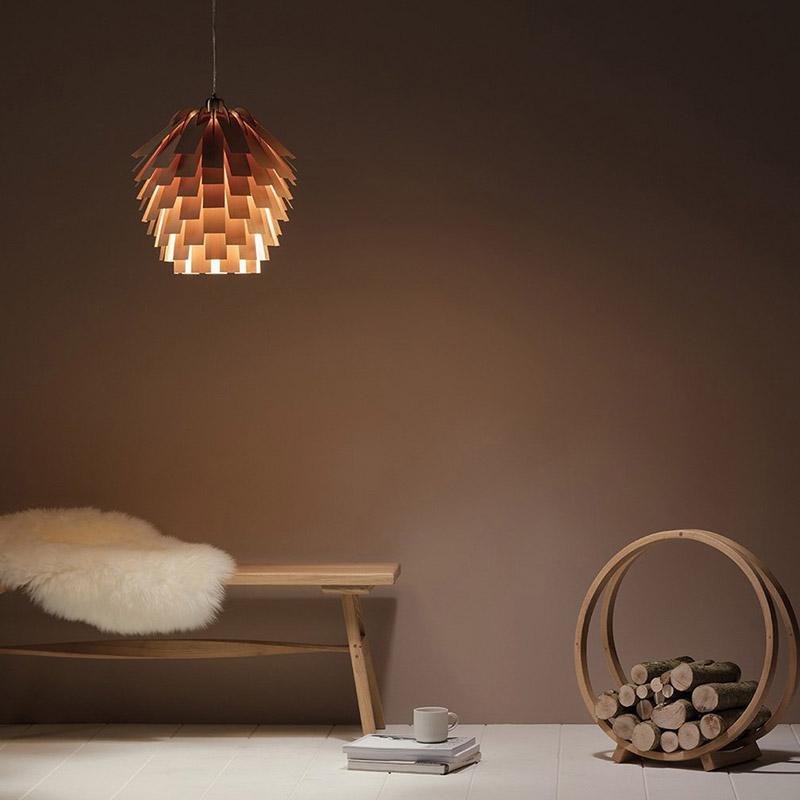 ArtichokeCharm – Rustic Wooden Pendant Light