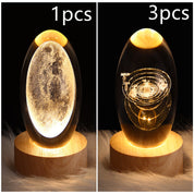 3D Galaxy Crystal Ball LED Night Light