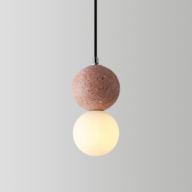 Aurora Pendant Lights LED - Black and White Glass