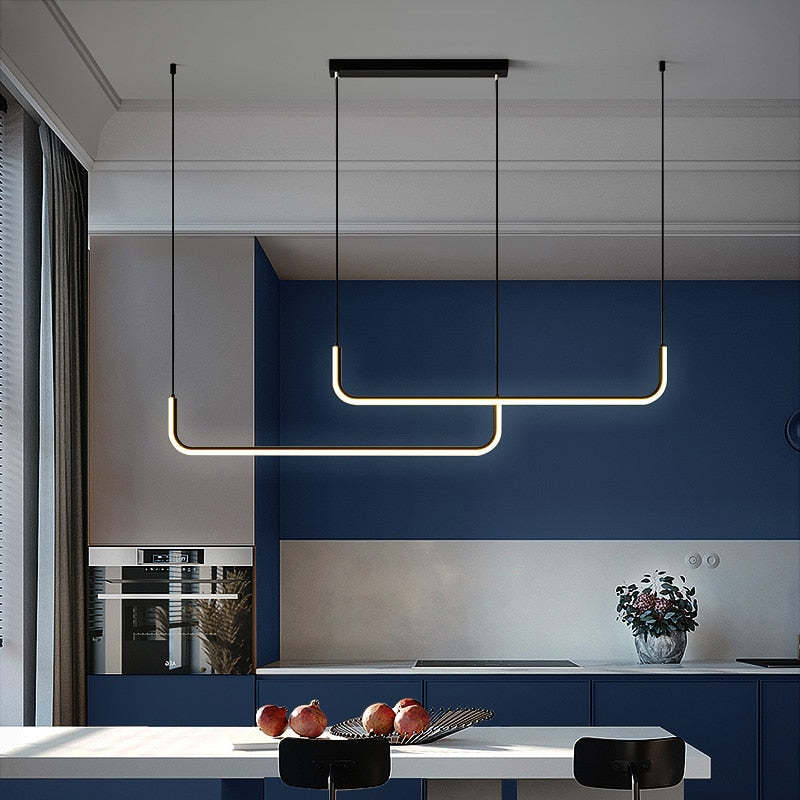 LuxeLight – Elegant Metal and Silicone Pendant Light