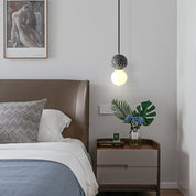 Aurora Pendant Lights LED - Black and White Glass