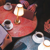 LuxeSilk - Wireless Table Lamp in Soft Metal