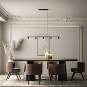 LumiSteel - LED Pendant Light, Warm, Adjustable Height