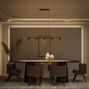 LumiSteel - LED Pendant Light, Warm, Adjustable Height